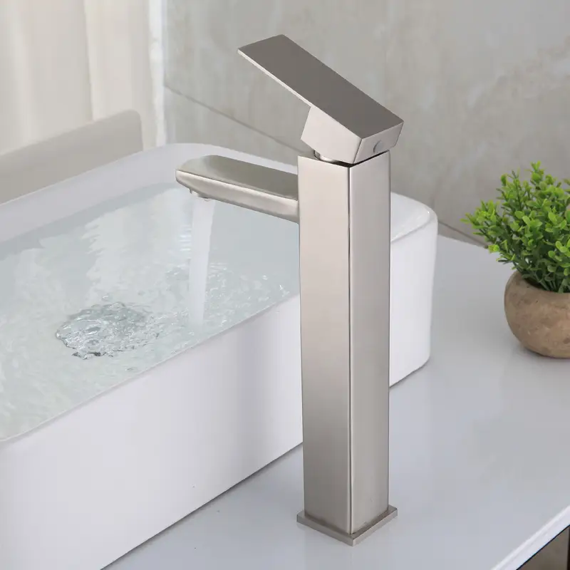 304 Stainless Steel Square Basin Faucet