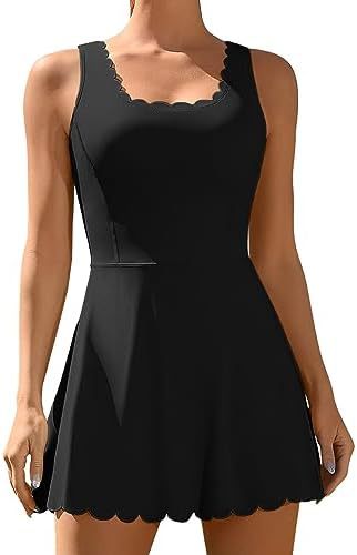 Women's Tennis Skirt Shorts Fitness Pocket Dress