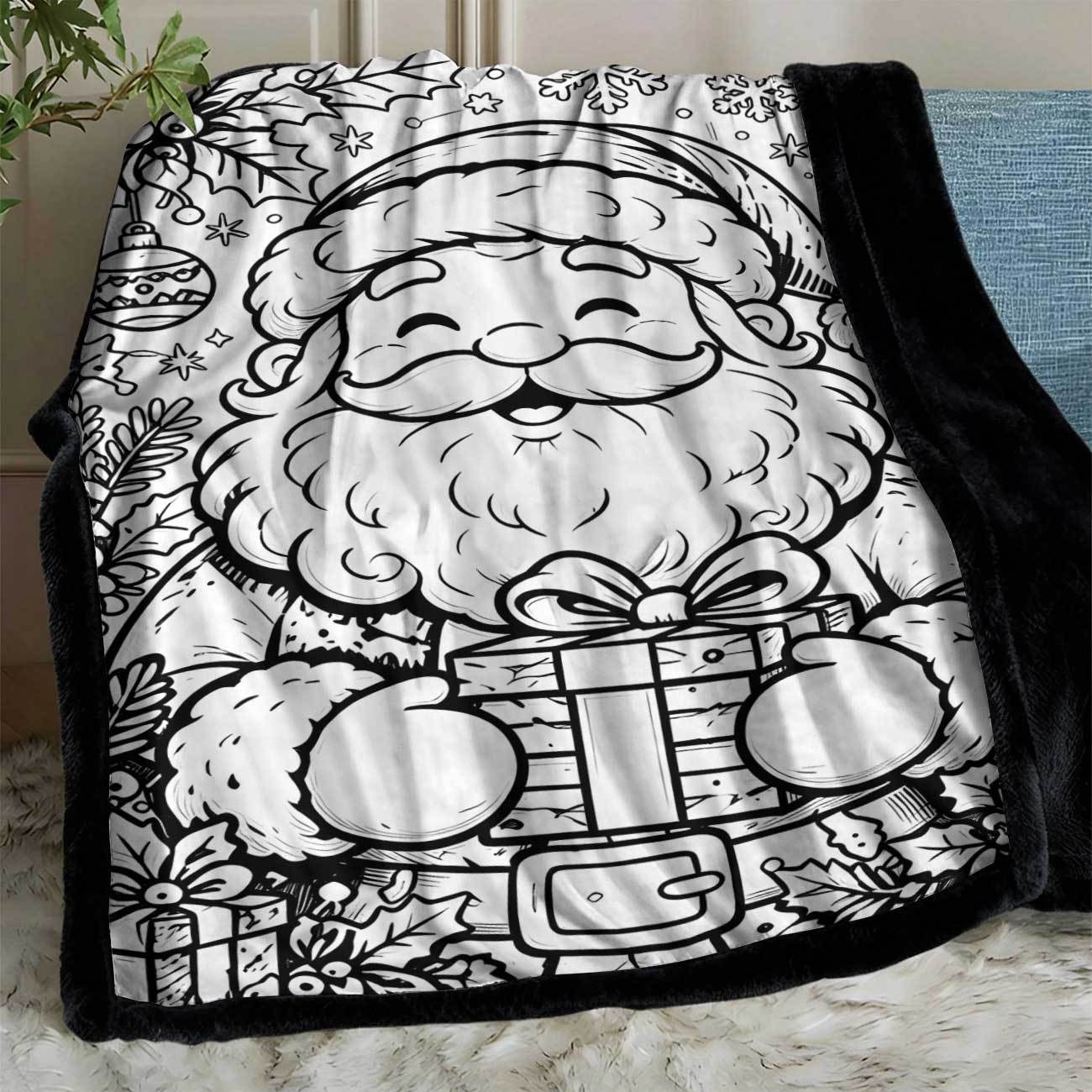 Handmade Colorful Paintbrush Coloring Blanket