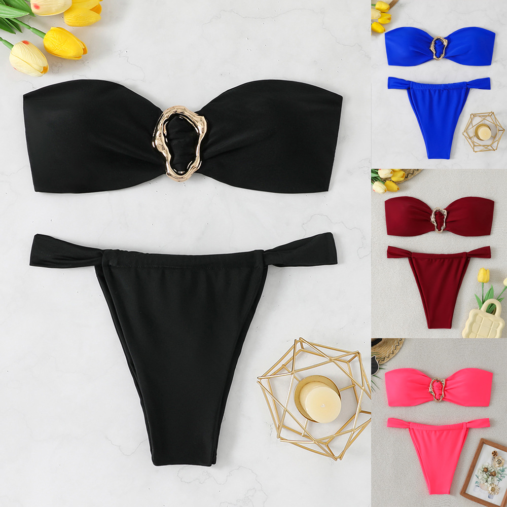 Two-piece Sexy Swimsuit Bandeau Bikini Set