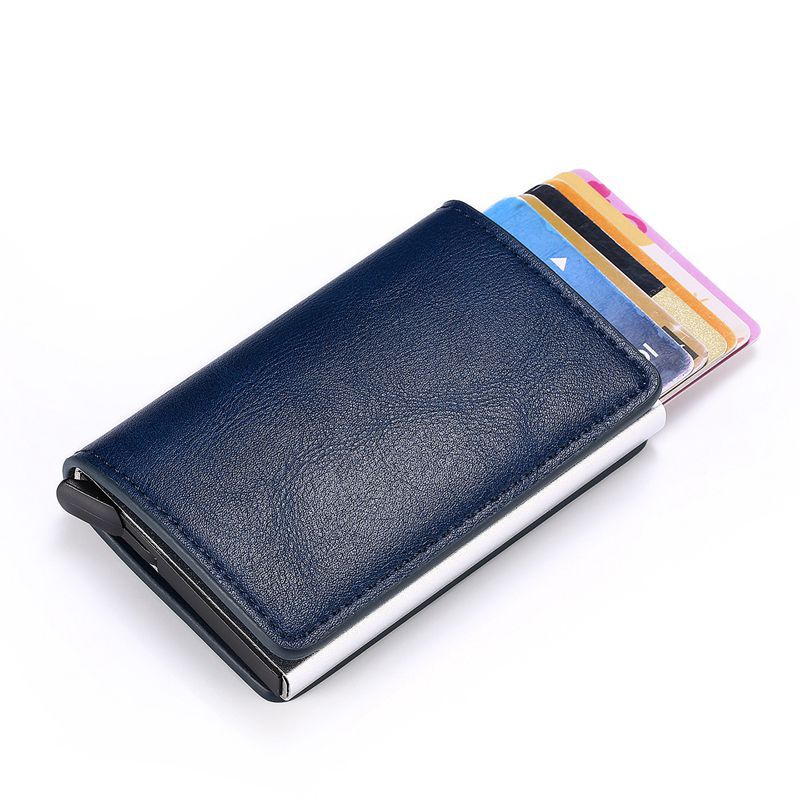 Men's Metal Anti-magnetic ID Card Holder New Student Wallet Business Card Holder