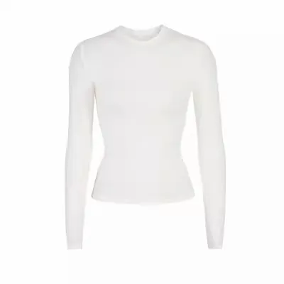 Tight Bottoming Shirt Upper Clothes Long Sleeves T shirt White - Shop at LoveMi