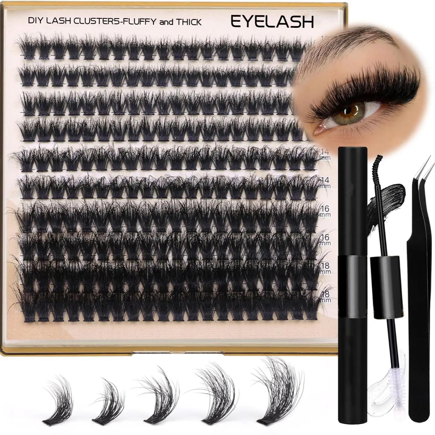 Fluffy Faux Mink Segmented Eyelashes
