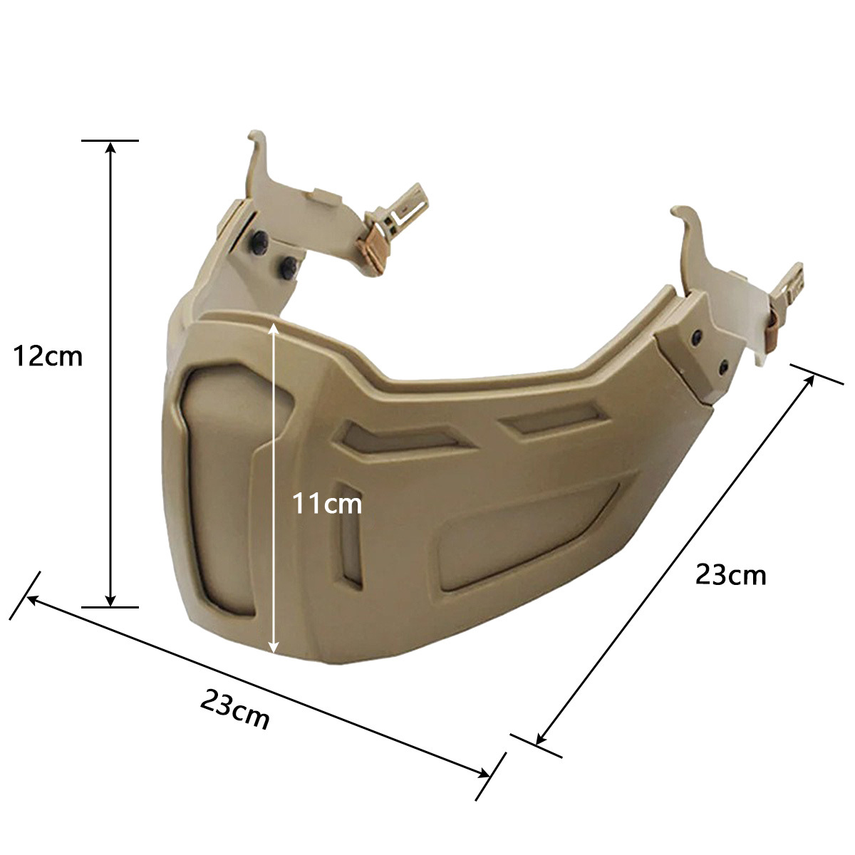 Tactical Helmet Half Face Mask Outdoor Tactics Folding 3