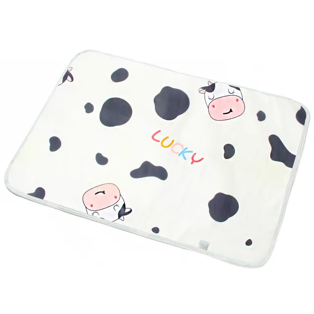 Breathable Cotton Cartoon Waterproof Insulation Pad Lucky Cow - Shop at LoveMi