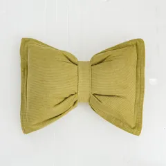 Creative Bowknot Cotton Lumbar Pillow - Olive Green - View 1