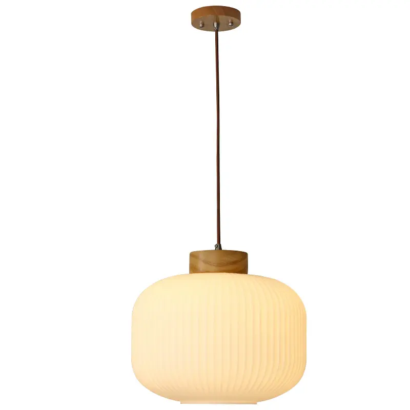 Retro Bedroom Light Chinese Wooden Pendant