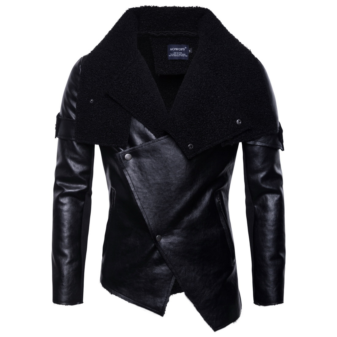 Men motorcycle leather jacket personalized washed leather jacket