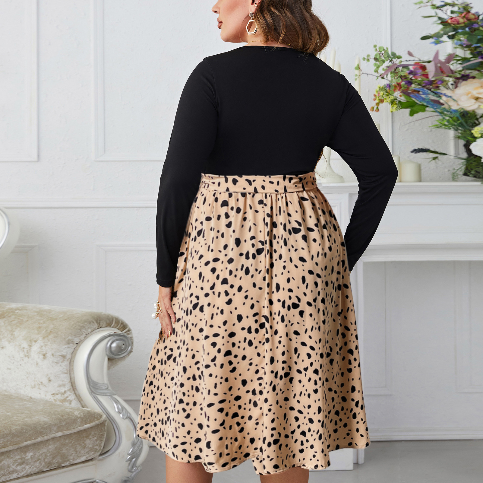 Polka Dot Print Fashion Loose Skirt