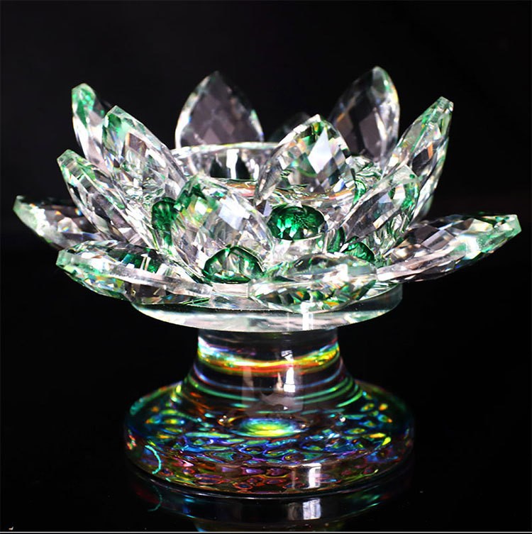 Title 5, Crystal Lotus Butter Lamp Holder Household Cand...