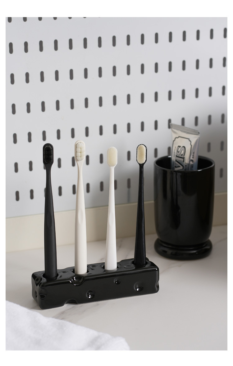 Cheese Porous Ceramic Toothbrush Holder