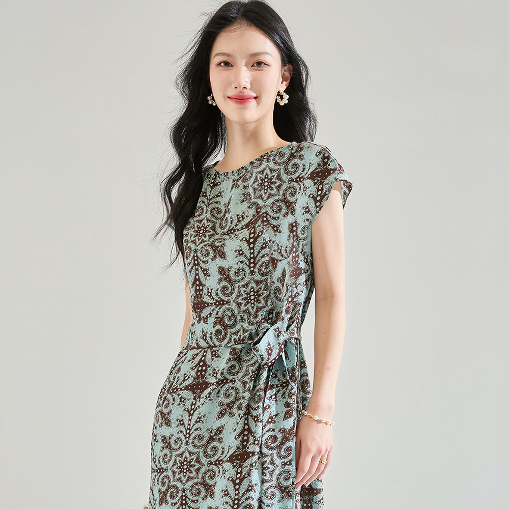 New French Style Temperament Floral Print Dress