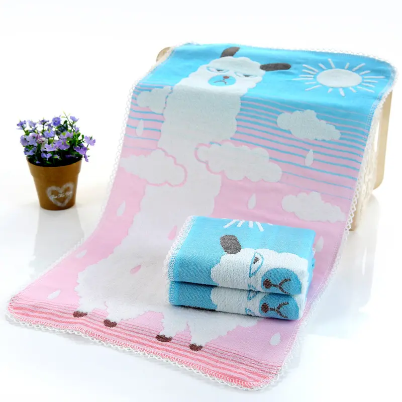 Pure Cotton Cartoon Jacquard Baby Face Towel