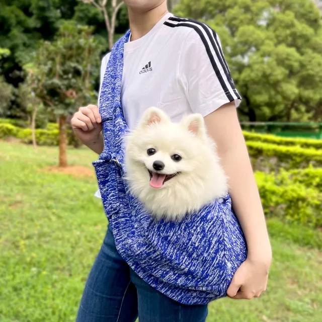 Autumn And Winter Shoulder Bag Crossbody Bag Cat Bag Dog Outing 390 Thick Needle Dark Blue - Shop at LoveMi