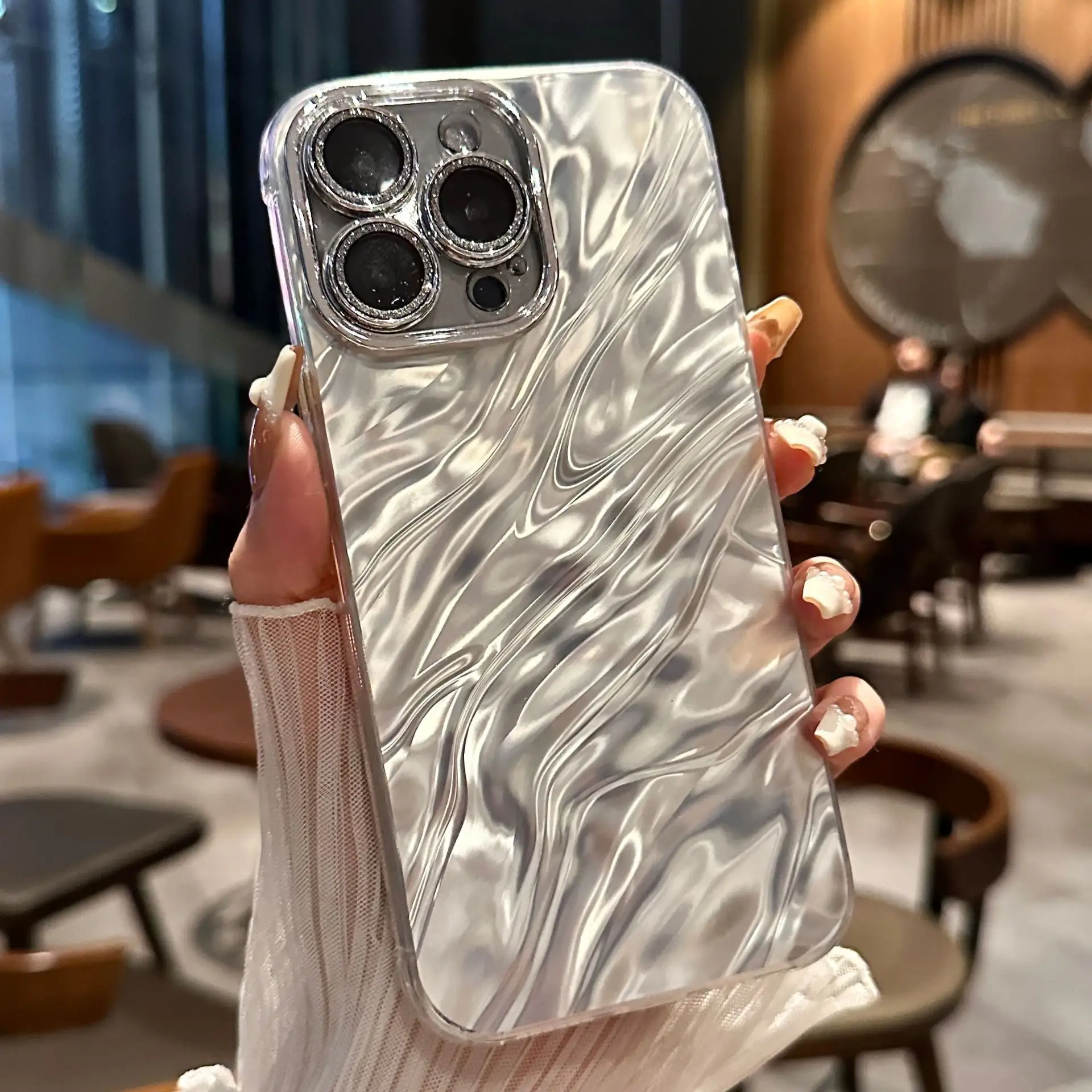 Water Ripple IMD Solid Color Phone Case