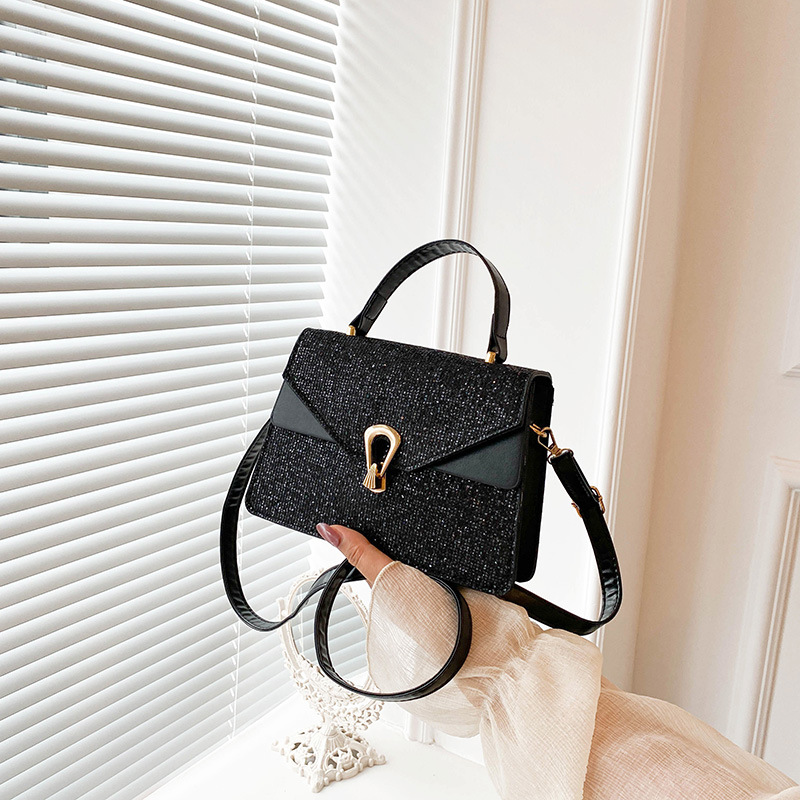 Popular Stylish Simple Temperament Commute Handbag Black - Shop at LoveMi