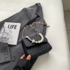 Women's Fashion Simple Casual Shoulder Bag - Black - View 1