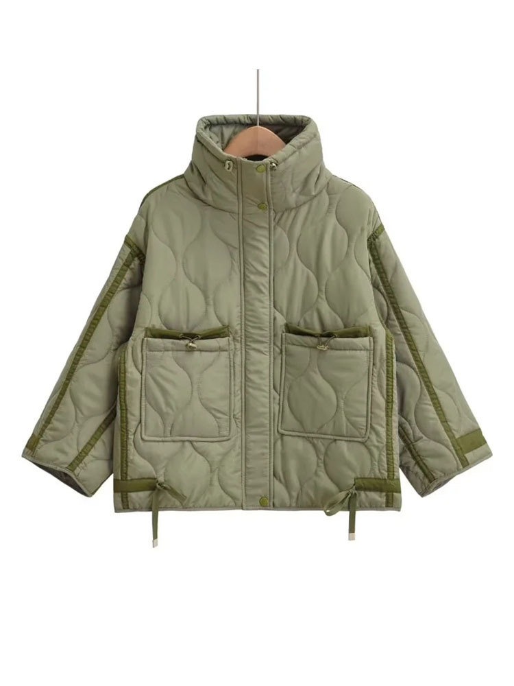 Rhombus Cotton Jacket Short Coat