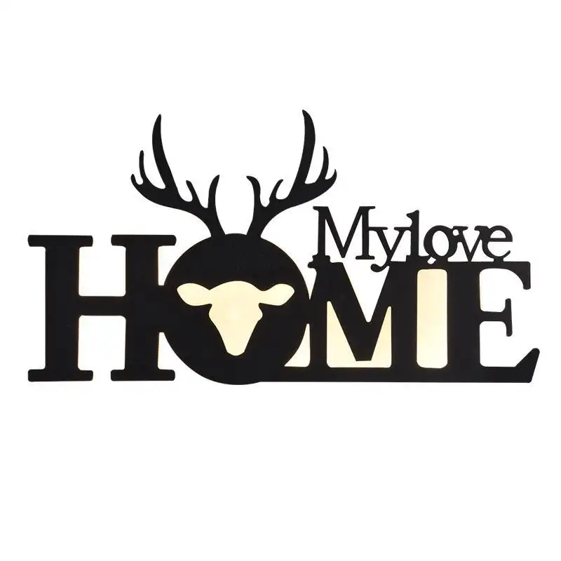 Led English Letter Wall Lamp Background Creative