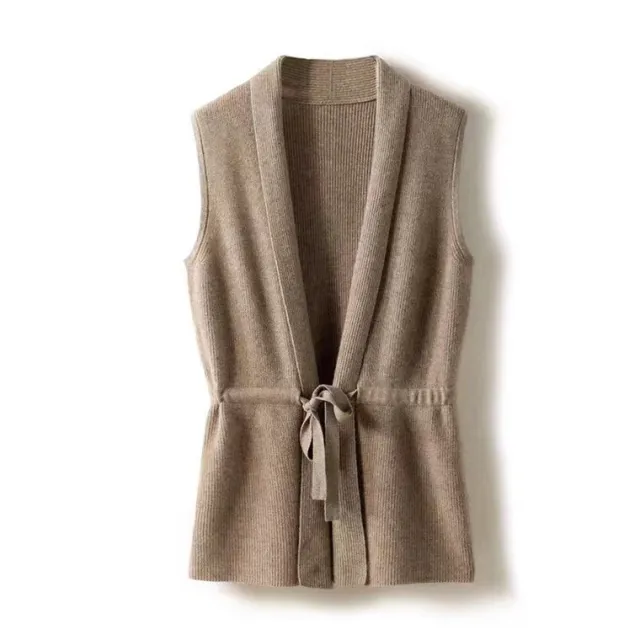 Autumn And Winter New Sweater Vest Strip Waist Trimming Knitted Purple Cashmere - Shop at LoveMi
