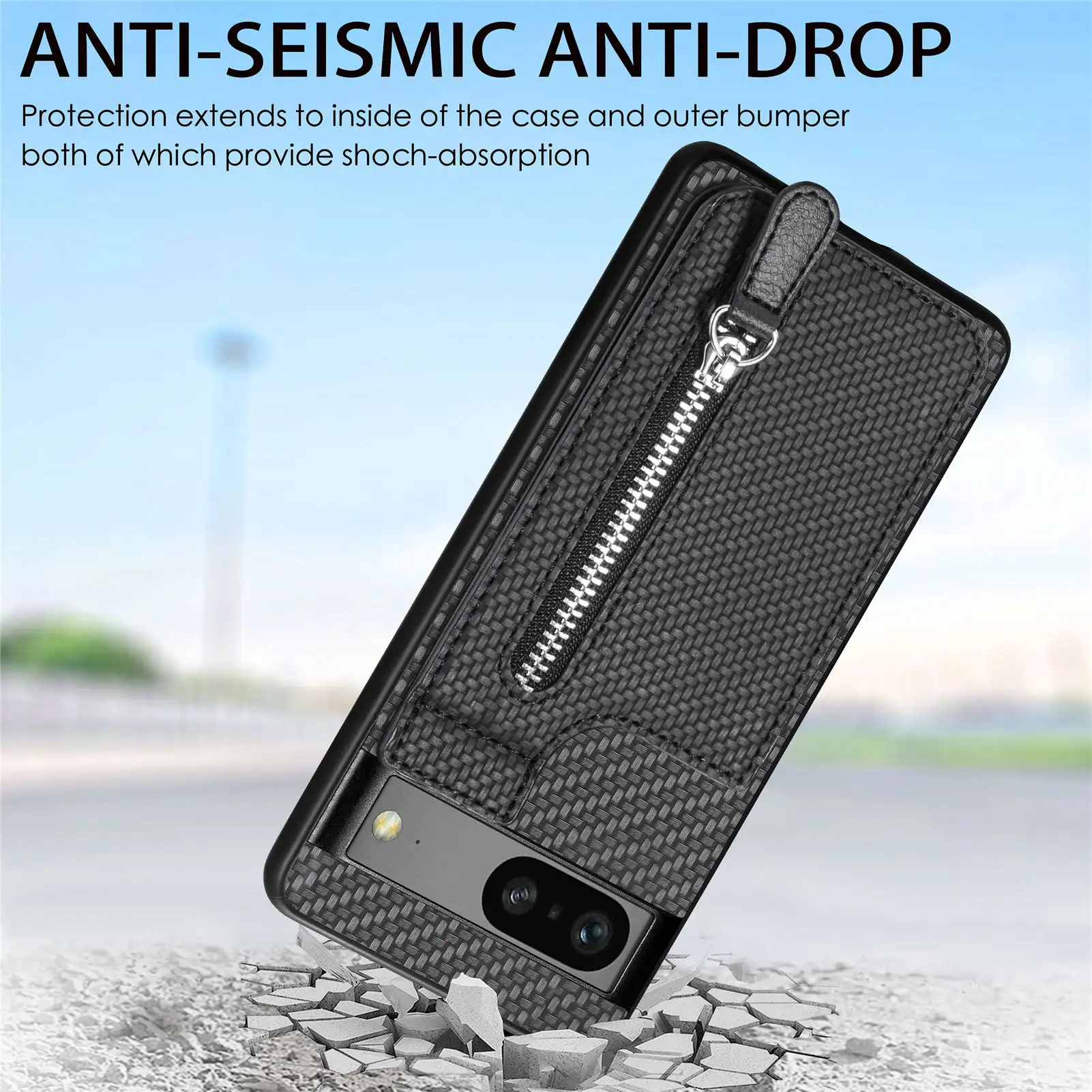 New Phone Case Zipper Card Holder Multi-function
