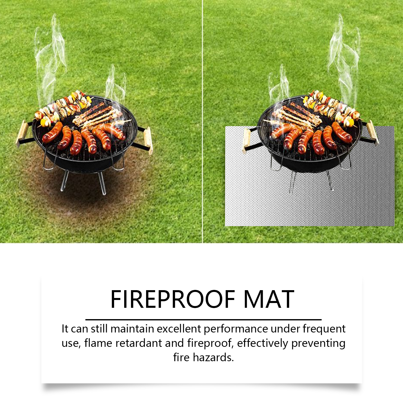 Title 15, Portable Barbecue Fireproof Pad Outdoor Lawn