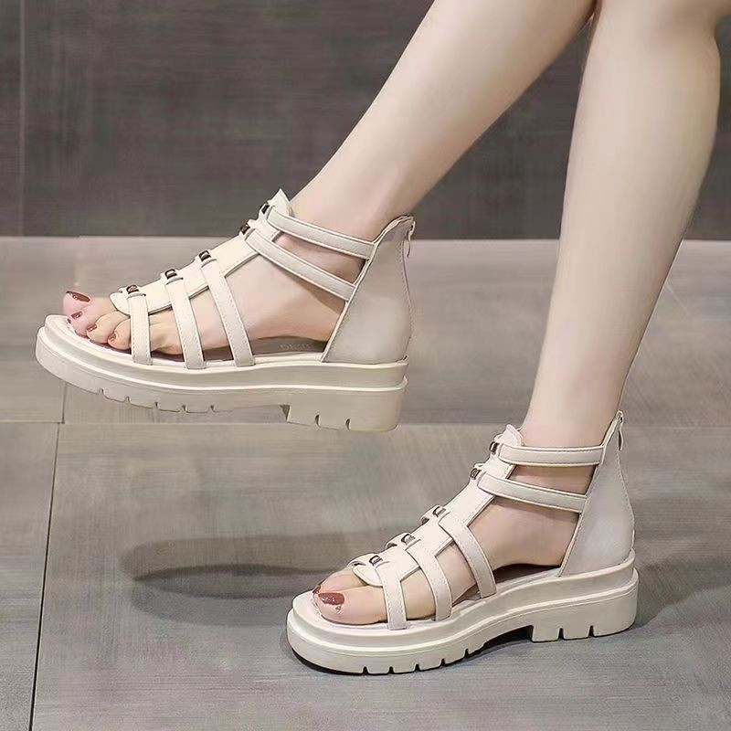 Peep-Toe Platform Wedge Sandals, picture 2 of 4