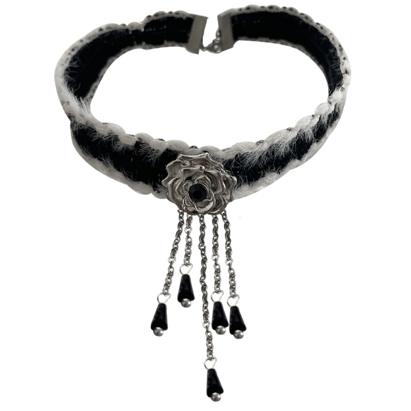 Choker Tweed Rose — vue 5
