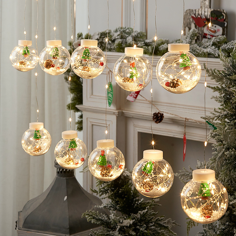 Creative LED Christmas Wish Orbs Curtain Light Decoration