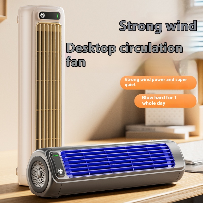 Mini draagbare luchtkoeler met USB-opladen – grijs, 2 stuks, oplaadbaar 2000 mAh