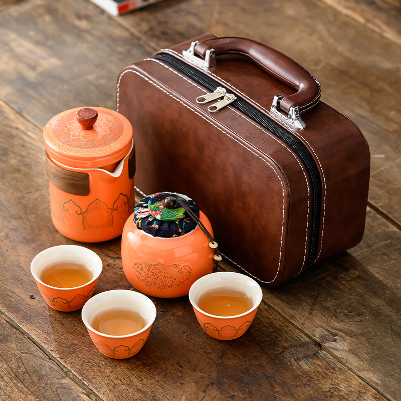 Orange 3 Cup Tea Potbag