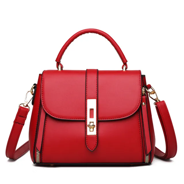 Women's Shoulder Bag Soft Leather Portable Messenger Bag Red - Shop at LoveMi