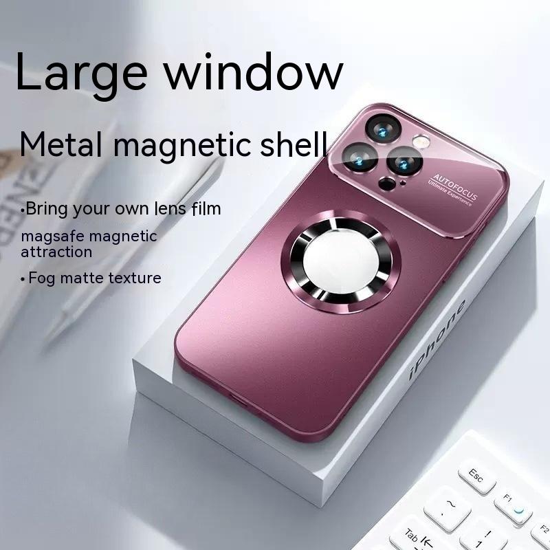 Applicable Large Window Magnetic Suction Phone Case Frosted Without Drop-resistant Protective Cover - Image 13