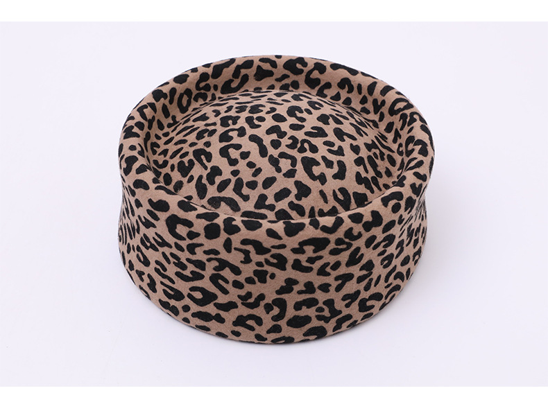 American-style Leopard-print Pillbox Hat Women's New High-end Design 14 285a43e7 a903 443c 8d02 7511cf379629