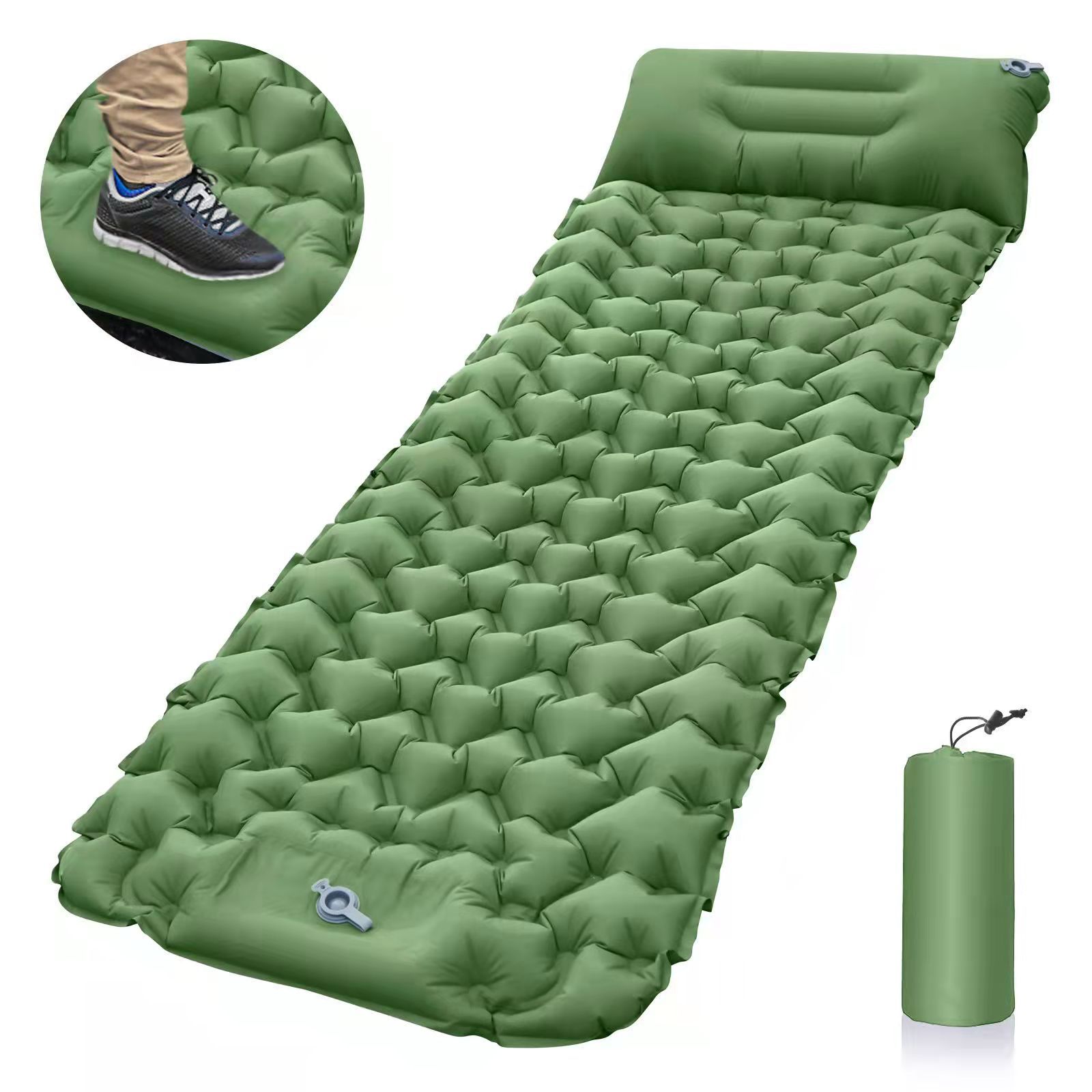 Outdoor Inflatable Camping Mattress – Foot Pump Air Bed, Lightweight & Portable - Picture 7 of 8
