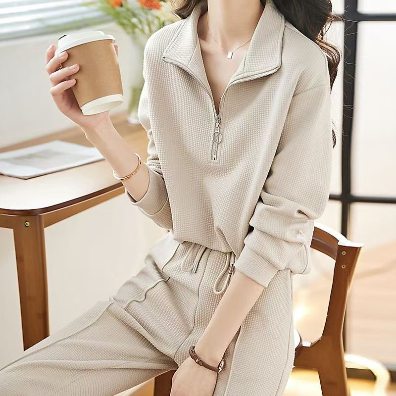 Casual Sportswear Two-piece Set Autumn And Winter New Simple