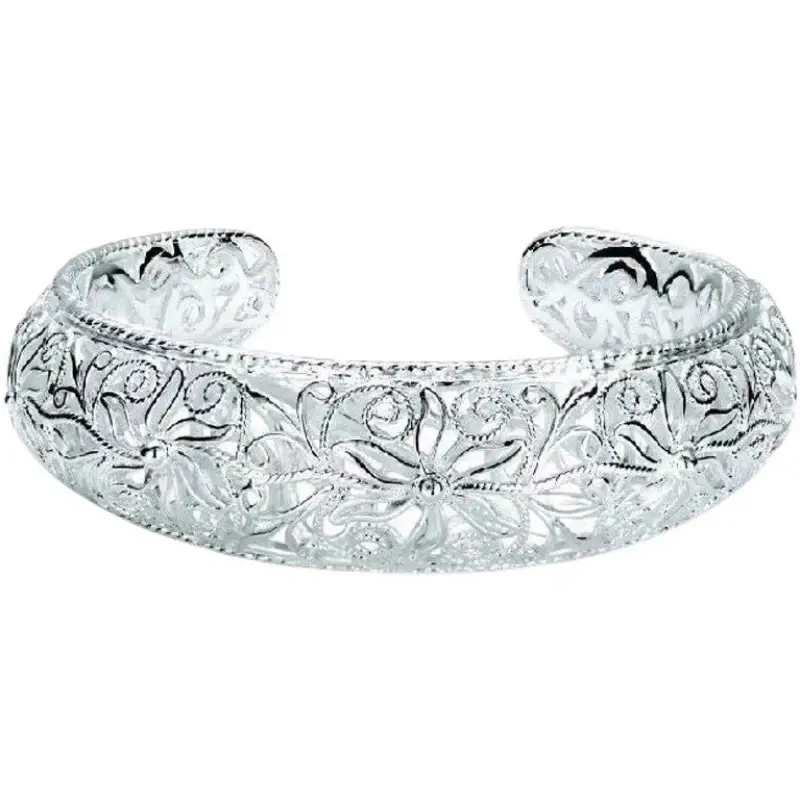 Women's Hollow-out Wide-faced Filigree Bracelet