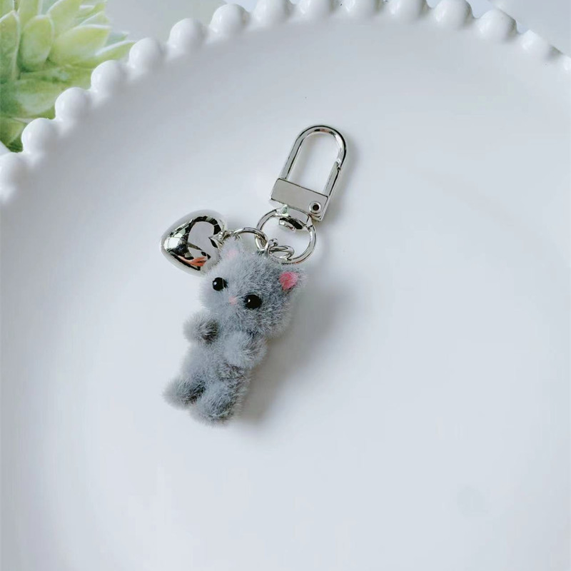 Fashion Three-dimensional Kitten Key Buckle Pendant