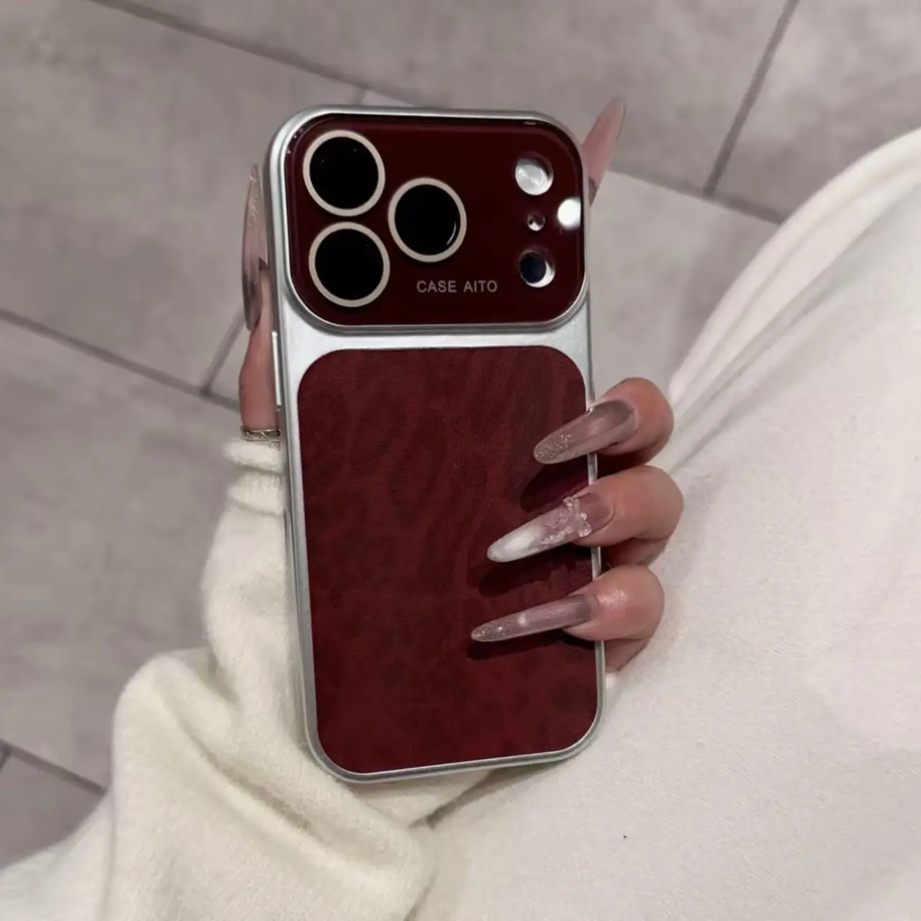 Leopard-print, Skin-feel Magnetic Phone Case Compatible With The AG Large-view Protective Cover