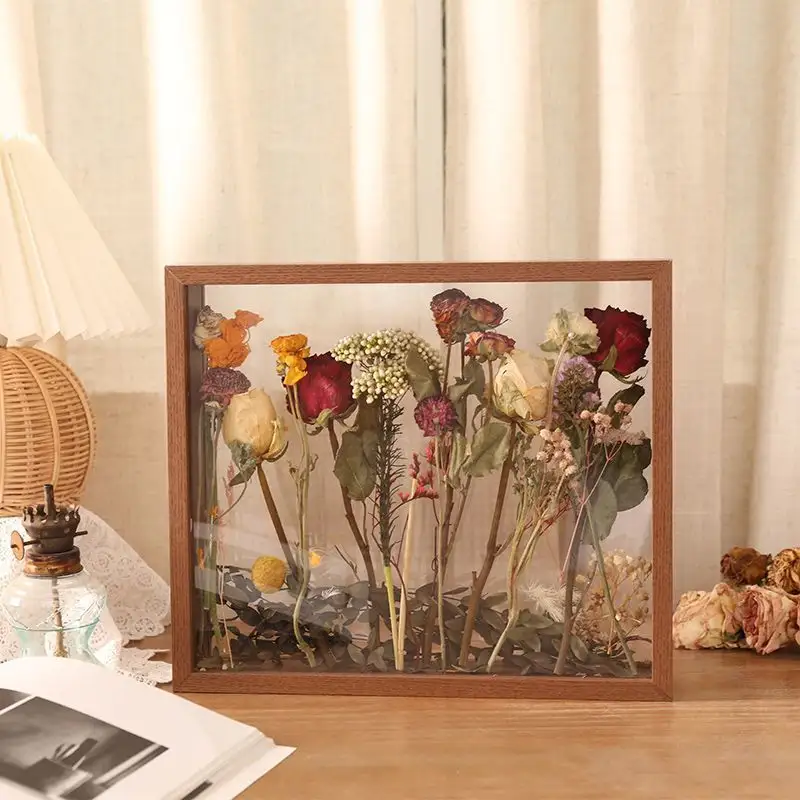 Double Sided Transparent Hollow Photo Frame Desktop