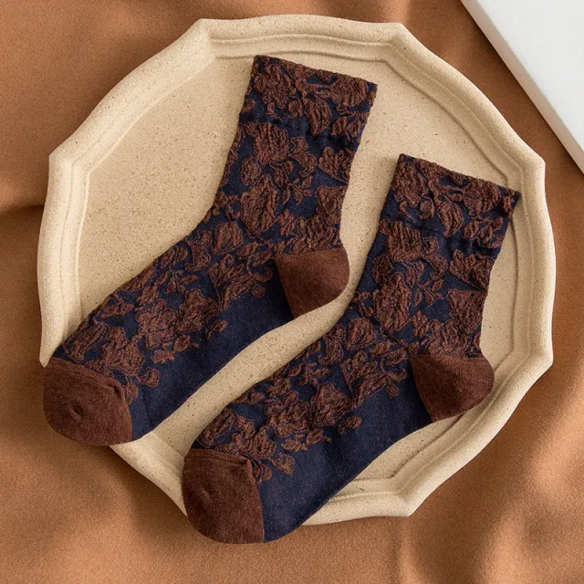 Autumn And Winter New Women's Socks Japanese Style Mid calf High Length Tube Coffee - Shop at LoveMi