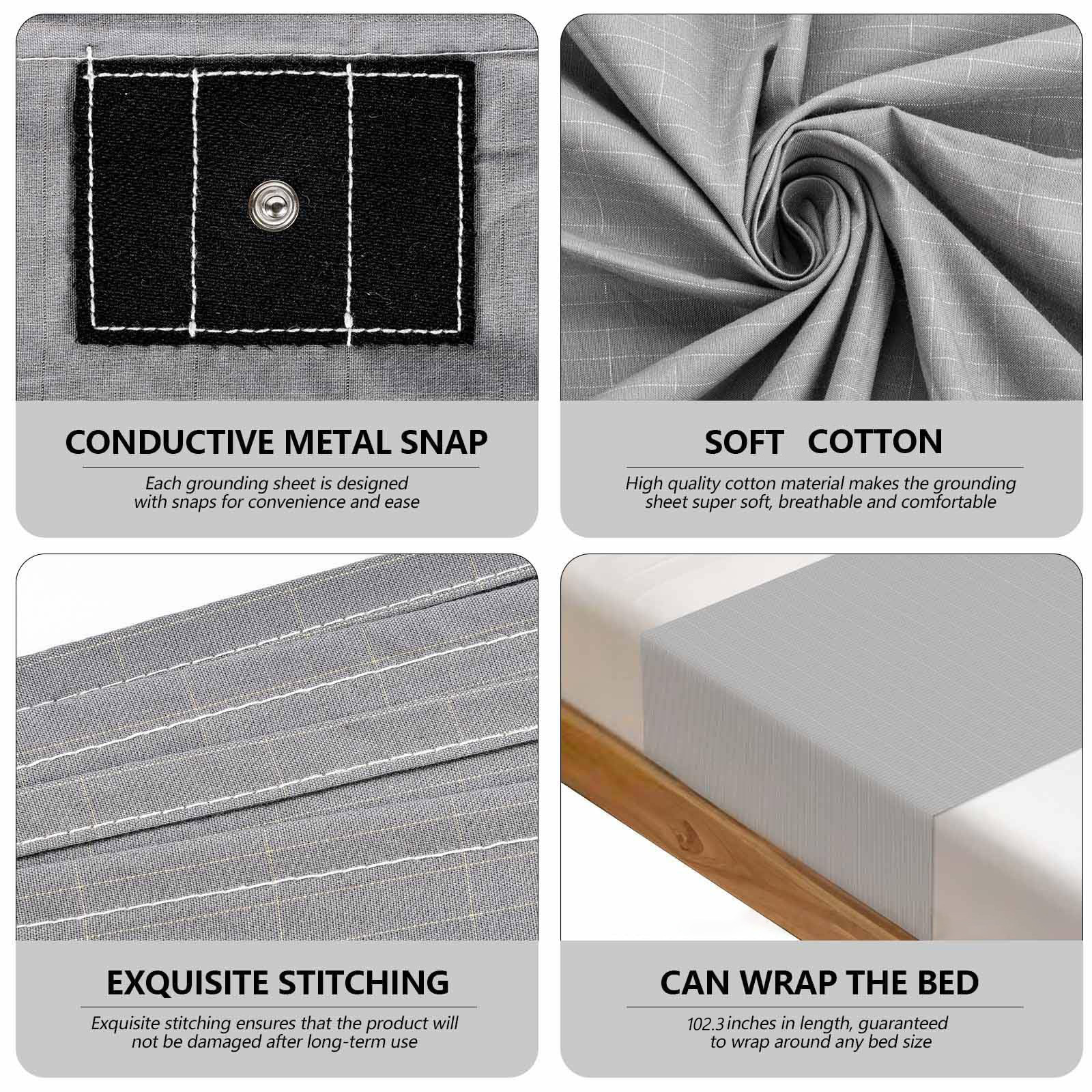 Grounding Bed Sheet With Silver Fiber Anti-static Bed Flag