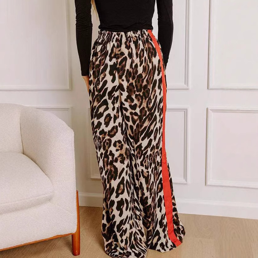 Casual Womens Trousers Same Style As Internet Celebrities Leopard Print
