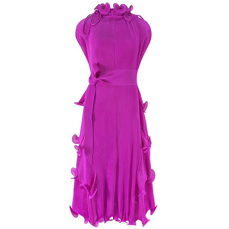 Pleated Short-Sleeve Midi Dress, picture 10 of 12