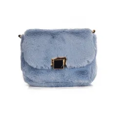 Women's Fashion Simple Shoulder Crossbody Chain Bag - Blue - View 1