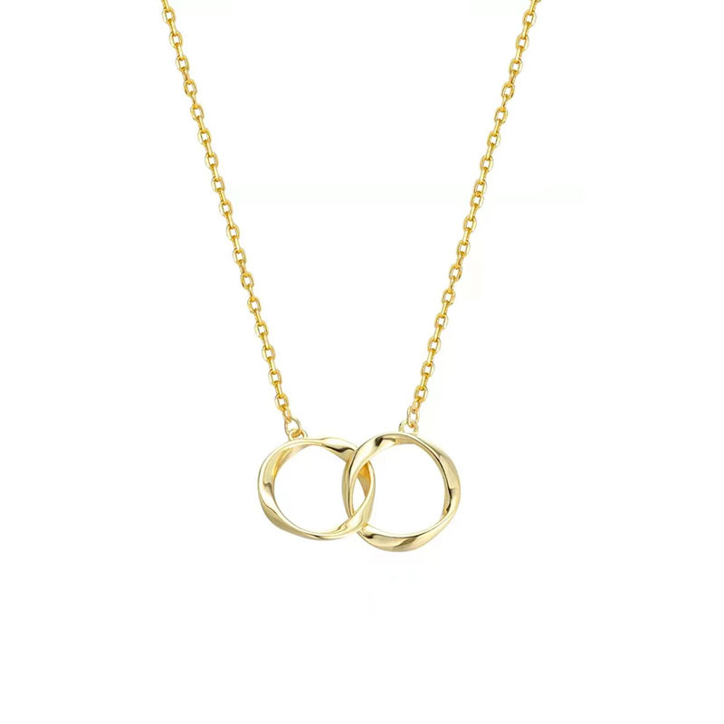 S925 Sterling Silver Ins Cold Style Mobius Strip Necklace For Women