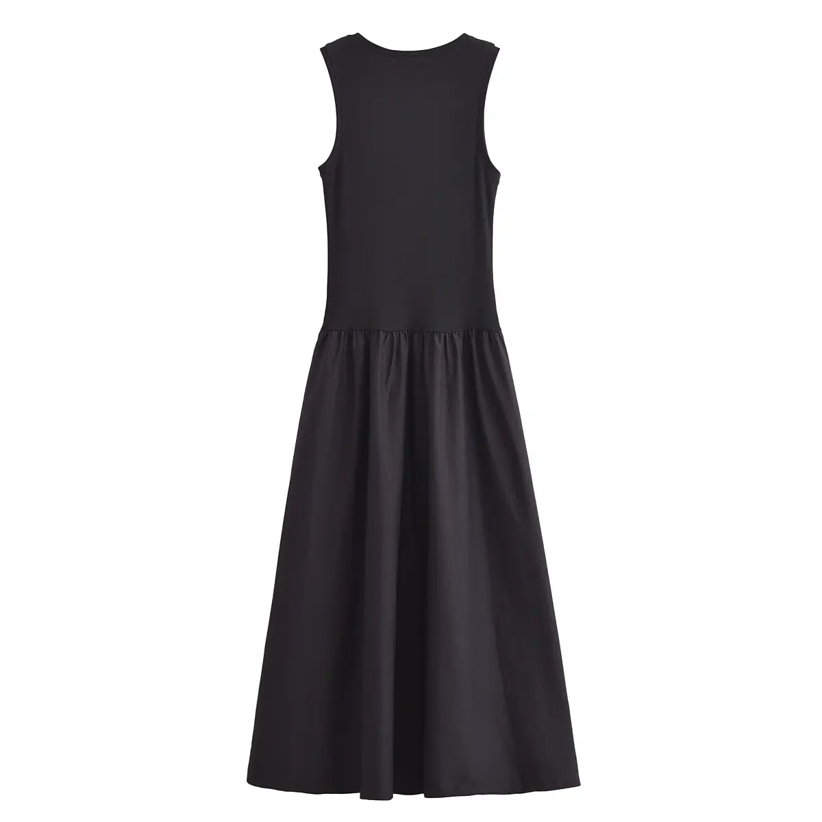 New Two-color Long Patchwork Vest Dress