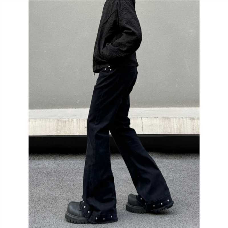 Retro Rivet And Raw-edge Designer Jeans From Europe And America - Image 4