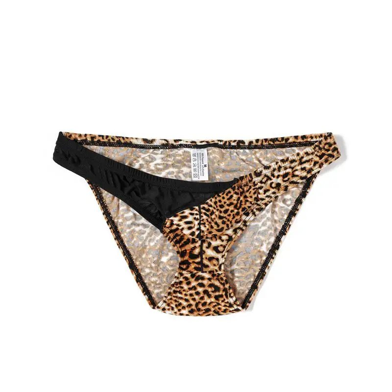 Men's Underwear Leopard Briefs Fashion Wild Mesh