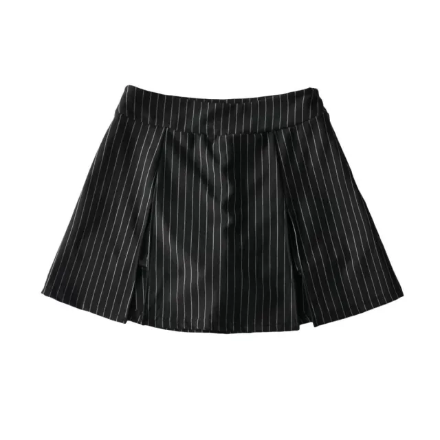 Exposure proof Belt Lined Short Skirt Black Stripes - Shop at LoveMi
